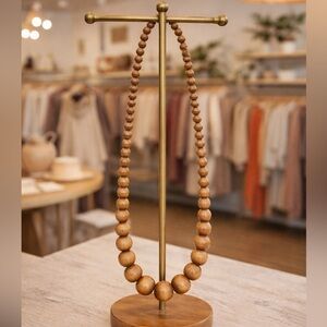 Decorative Wooden Bead Necklace